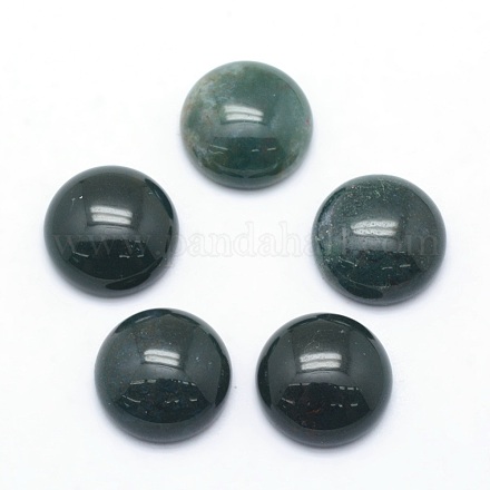 Natural Moss Agate Cabochons X-G-P393-R28-12mm-1