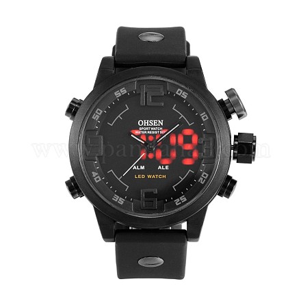 Relojes de pulsera electrónicos de moda para hombres de plástico WACH-I005-01D-1