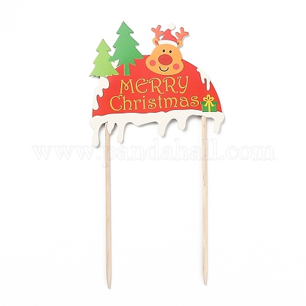 Бумажный лось рождественский северный олень / олень голова торт вставка украшения карты DIY-H108-27-1