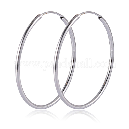 925 серебряные серьги-кольца с родиевым покрытием JE1076A-04-1