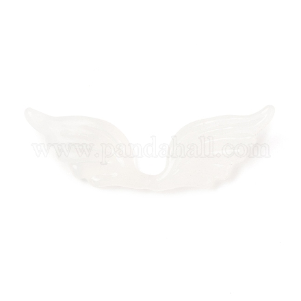 翼ガラス食器トレイ  デスクトップの装飾  箸用ペンホルダー  ホワイト  75x28.5x13mm DJEW-B004-02-1