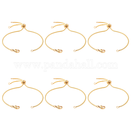 Sunnyclue 6pcs fabrication de bracelets coulissants en laiton AJEW-SC0001-29-1