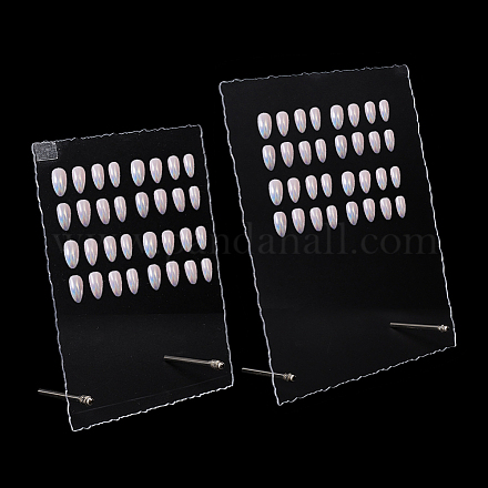Nbeads 2 Sets 2 Styles Rectangle Transparent Acrylic Nail Art Display Board ODIS-NB0001-35-1