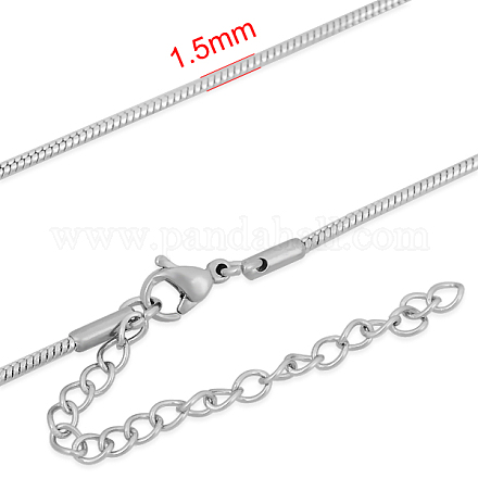 316 in acciaio inossidabile collane a catena serpente NJEW-M176-07-B-1