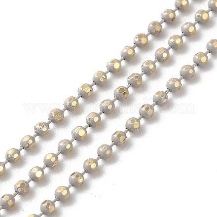 Rack Plating Brass Faceted Ball Chains CHC-XCP0001-39-1
