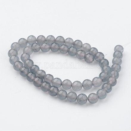 Chapelets de perle en jade blanc naturel G-G887-8mm-XL-30-1