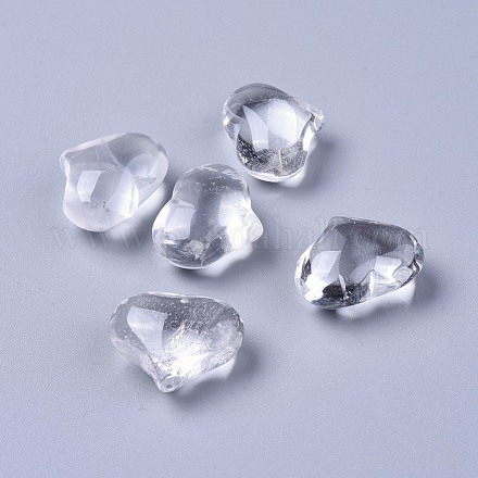 Piedra de palma de corazón de cristal de cuarzo natural G-F659-A06-1