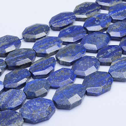 Chapelets de perles en lapis-lazuli naturel G-F530-01-28x18mm-1