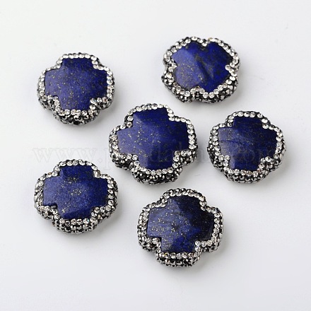 Cross Natural Lapis Lazuli Beads G-O114-06-1