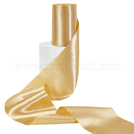 20mのポリエステルリボン  結婚式のお祝いの装飾のために  ゴールド  3-3/4~4インチ（95~100mm）  約21.87ヤード（20m）/ロール OCOR-WH0077-72E-1