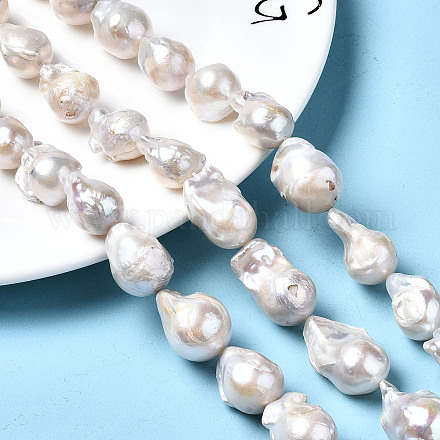 Fili di perle di keshi di perle barocche naturali A22R9011-01-1