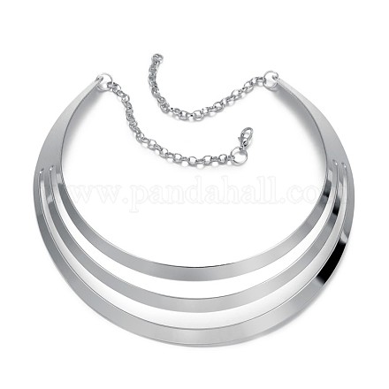 Модные железные ожерелья NJEW-JL184-01-1