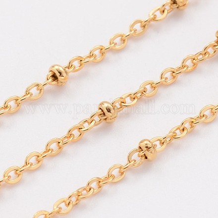 304 Stainless Steel Cable Chains CHS-K003-01G-0.4MM-1