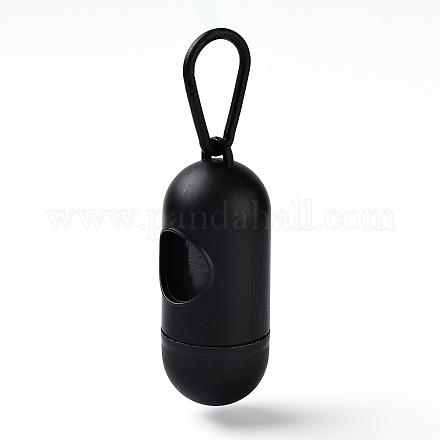 Tenedor plástico de las bolsas de residuos de la caca del animal doméstico de la forma de la píldora X-AJEW-Z002-A07-1