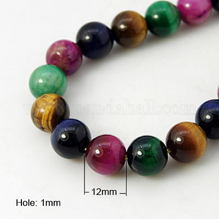 Natural Tiger Eye Beads Strands G-G101-12mm-6-1
