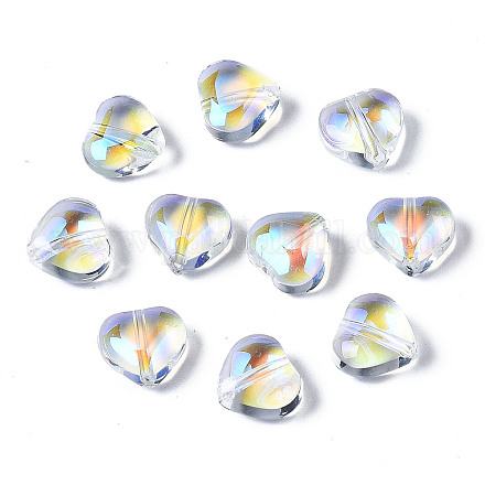 Perles en verre transparentes GLAA-YW0003-04-1