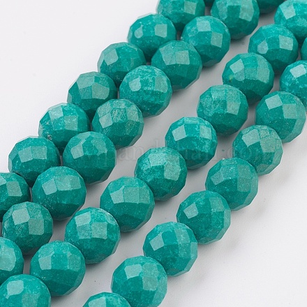 Kunsttürkisfarbenen Perlen Stränge G-K249-03B-1
