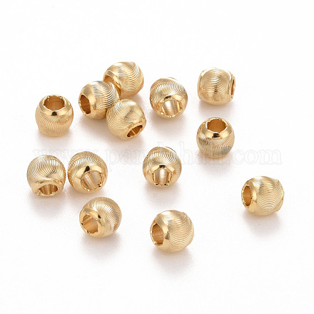 Umweltfreundliche Cat-Eye-Perlen aus Messing KK-M225-25G-D-1