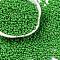 8/0 Baking Paint Glass Seed Beads, Round Hole, Teardrop, Lime Green, 3x2mm, Hole: 1mm, about 18750pcs/pound