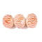 Electroplate Glass Beads, Rondelle with Wave Pattern, Faceted, Light Salmon, 7~8x5.5~6mm, Hole: 1~1.2mm