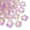 Transparent Glass Beads, Star, Plum, 15~17x16~17.5x8mm, Hole: 1.2mm, 400pcs/1000g