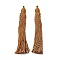 Cotton Tassel Pendants, with Polyester, Peru, 128~130x11~12mm, Hole: 2x3.5mm