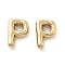 304 Stainless Steel Pendants, Real 14K Gold Plated, Ion Plating(IP), Balloon Letter Charm, Letter P, 19x13.5x5mm, Hole: 2mm