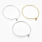 Brass Bangle Making, End with Removable Round Beads, Mixed Color, 2-3/8 inch(6.1cm)x2-5/8 inch(6.7cm)