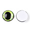 Glass Cabochons, Half Round with Eye, Champagne Yellow, 20x6.5mm