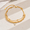 Brass Micro Pave Cubic Zirconia Milti-strand Breacelets, Charm Breacelets for Women, Teardrop, Real 18K Gold Plated, 7-7/8 inch(20cm)