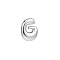 Brass Pendants, Letter A~Z Charms, Letter G, 22x18mm
