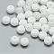 Transparent Stripe Resin Beads, Round, White, 6mm, Hole: 1mm