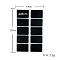 Waterproof PVC Adhesive Stickers, for Label, Rectangle, Black, 22x14cm, Tags: 4x6cm