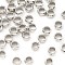 Brass Crimp Beads, Platinum, 4x2mm, Hole: 3mm