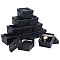 Bowknot Cardboard Jewelry Watch Storage Boxes, Wristwatch Gift Case with Flannel Pillow, Rectangle, Black, 9.3x8.7x5.7cm