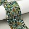 Natural Agate Beads Strands, Faceted, Round, Dyed & Heated, Mixed Color, 4mm, Hole: 0.8mm, about 88~94pcs/strand, 14.5 inch