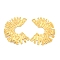 Ion Plating(IP) 304 Stainless Steel Pendants, C-shape Charm, Real 18K Gold Plated, 48x36x1.5mm, Hole: 1.8mm