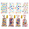 4 Styles OPP Cellophane Candy Storage Bags Sets, Rectangle with Pattern, Mixed Color, 27.5x12.5x0.002cm