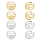 UNICRAFTALE 8Pcs 2 Colors 304 Stainless Steel Open Cuff Ring Components Bezel Cup Ring Settings Oval Ring Blanks Gold Plated Ring Blank Base Adjustable Blank Ring Setting for DIY Jewelry Making