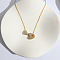 Heart Initial Brass Micro Pave Clear Cubic Zirconia Pendant Necklaces, Golden, Letter D, 16.14 inch(41cm)