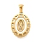 Golden 304 Stainless Steel Pendants, with Shell, Hollow Oval with Heart, Letter X, 23x16.5x2mm, Hole: 5.5x3mm