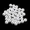 Plastic Imitation Pearl Beads, Round, White, 10x9.5mm, Hole: 1.6mm