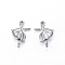304 Stainless Steel Pendants, Ballet Girl, Stainless Steel Color, 18x13x4mm, Hole: 1.5mm