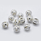 925 Sterling Silver Spacer Beads, Faceted, Frosted, Round, Silver, 8mm, Hole: 1mm