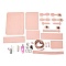 DIY Crossbody Bags Set, Including PU Leather Bag Materials, Pink, 145x185x65mm