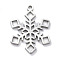 Christmas Theme Anti-Tarnish 304 Stainless Steel Pendants, Laser Cut, Stainless Steel Color, Snowflake, 22x17x1mm, Hole: 1.5mm