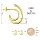 Boucles d'oreilles demi-créoles en argent sterling shegrace 925 JE906A-5