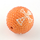 Perles rondes en strass de résine RESI-S310-36x38-01-2