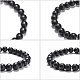 Bracciali di perline tratto pietra nera sintetici B072-3-4