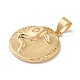 Подвески из настоящей латуни с покрытием из 18-каратного золота на тему зодиака KK-M273-04L-G-2
